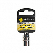 Головка торцевая 13мм 1/4"DR 6-гранная (держатель) ЭВРИКА 1/320